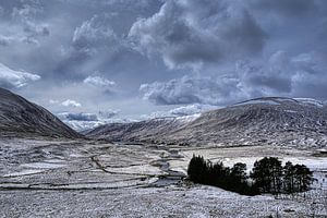 Magnifique paysage enneigé en Écosse sur Sylvia Photography