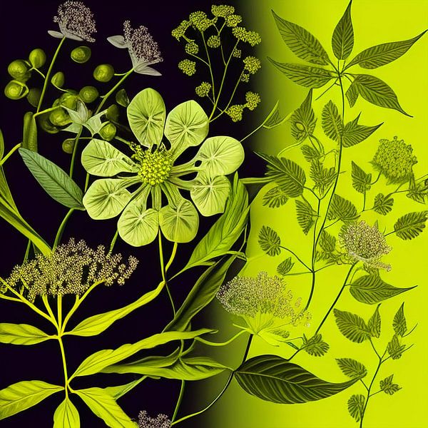 Botanische Kontrastharmonie von Vythryd Arts