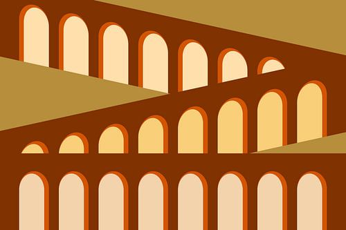 Zonsopgang Mid Eeuw Geometrie Goud