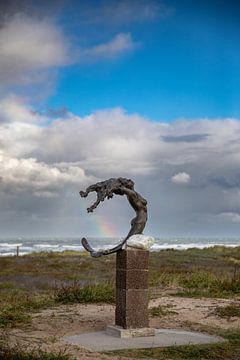 Meerjungfrau mit Regenbogen von Yanuschka Fotografie | Noordwijk