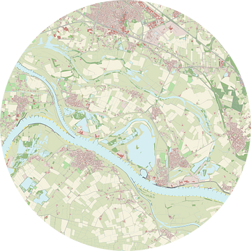 Kaart van Rijnwaarden