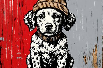 Tough puppy with hat by Art & Soul Creations