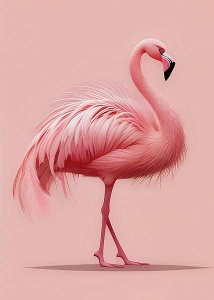 Roze flamingo van Rizal Azhari