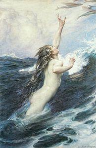 Herbert James Draper - Fliegender Fisch (ca. 1910)