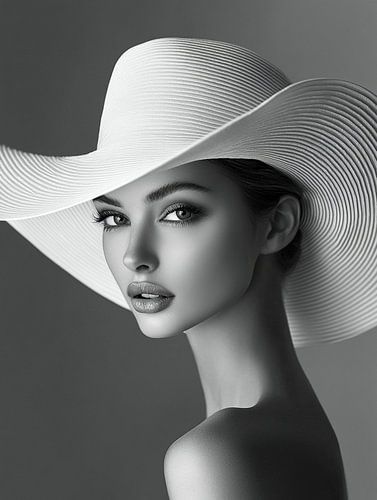 Elegante Dame einfarbig