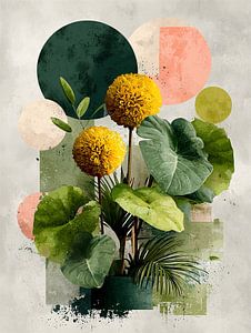 Pastel Flora – Geel Pompon Duo