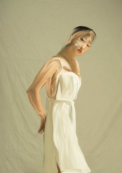 Portrait in white by Carla Van Iersel