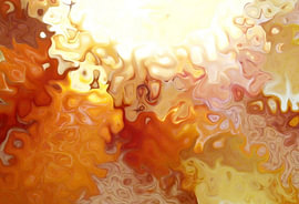 Orangensonne von WellFlorell Fotokunstwerke