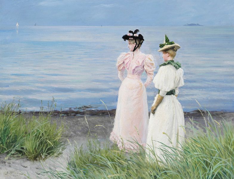 Paul Fischer, On the beach in Hellerup, 1894 by Atelier Liesjes