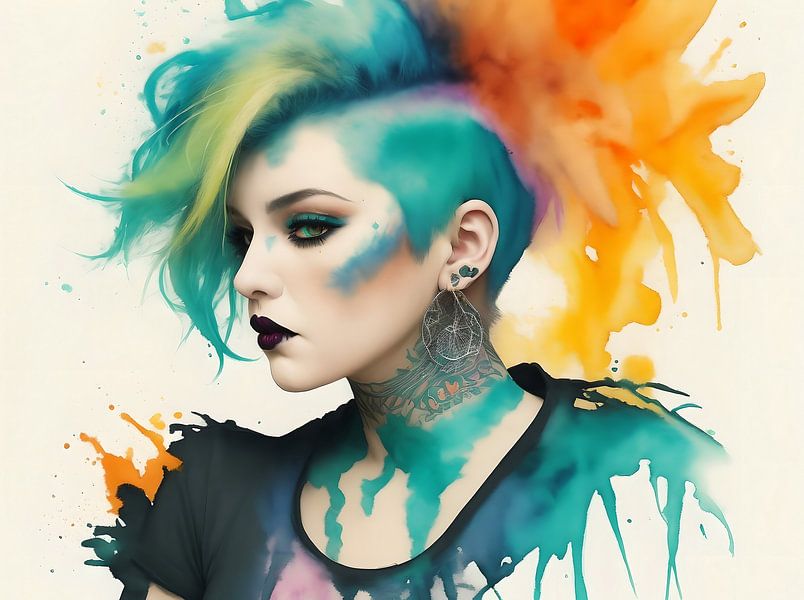 Punk Woman X von DeVerviersBelgium