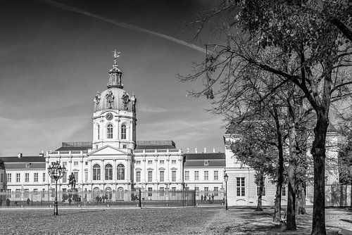 BERLIJN Paleis Charlottenburg in herfstlicht - zwart-wit