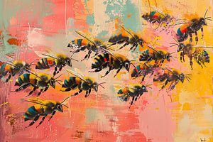 Peinture d'abeilles