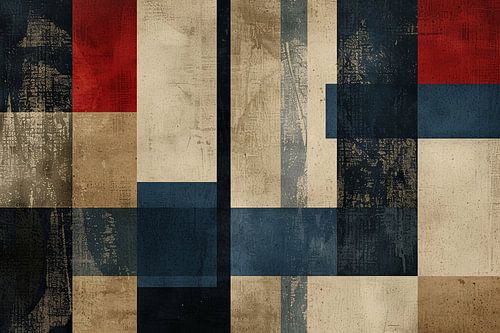 Abstracte geometrie in retro kleuren