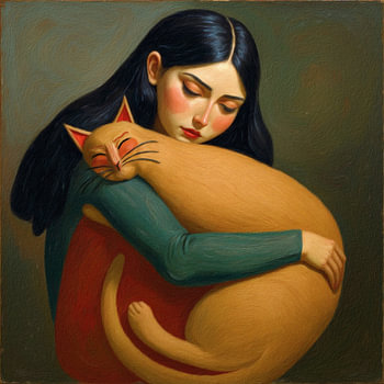 Girl, Cat.