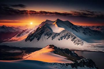 Sonnenaufgang in den Bergen. von AVC Photo Studio
