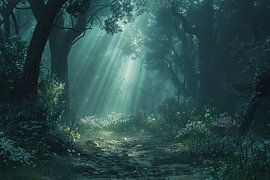 morning light in the forest