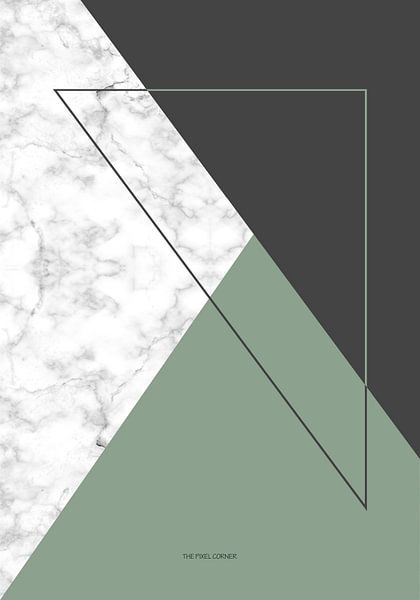 Marmoriertes grünes Dreieck von The Pixel Corner