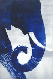 Elephant Close-Up with Tusks by Chromatic Storm Studio