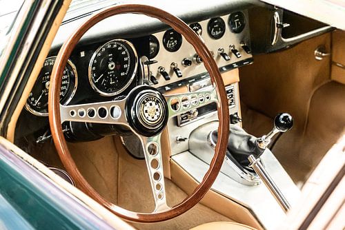 Het dashboard van de Jaguar E-Type