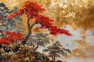 japanischer Landschaftsdruck
