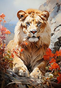 Lion poster art print mural by Niklas Maximilian