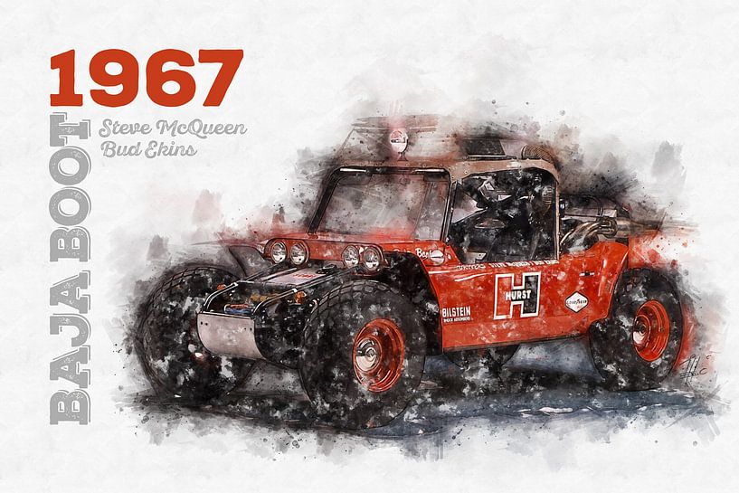 BAJA BOOT, Steve McQueen, Bud Ekins, Off Road Racing Buggy, 1967 von Theodor Decker