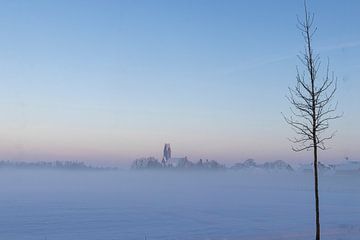 Skyline Bingelrade - mist - blauw van Ilspirantefotografie