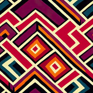 Abstract Navajo Aztec pattern #XII by Whale & Sons