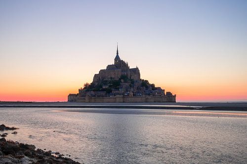 Zonsondergang in Mont Saint-Michel