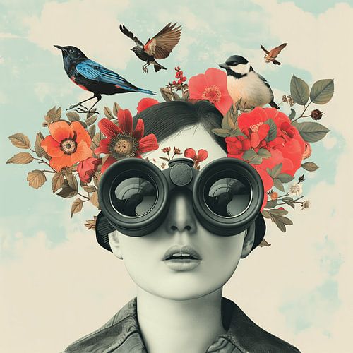Lady birdwatcher