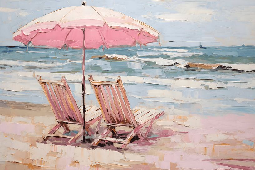 Strand in pastel van NJ Midnight Studio
