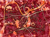 Kaart van Dendermonde in de stijl 'Amber Autumn' van Maporia thumbnail