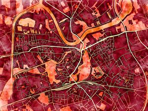 Karte von Dendermonde im stil 'Amber Autumn'