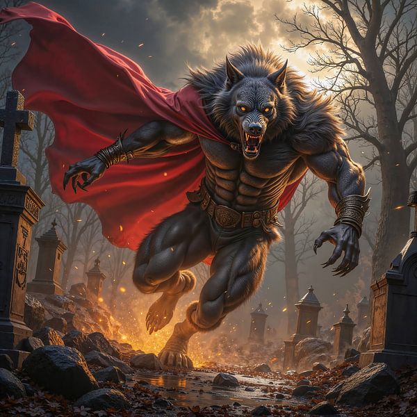 FENRATH: Der Werwolf auf einer Verfolgungsjagd am Friedhof von INFERAURUM