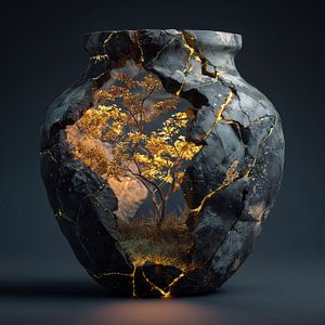 Goldener Baum in Vase