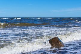 Ostseeküste mit Findling am Gespensterwald bei Nienhagen von Rico Ködder
