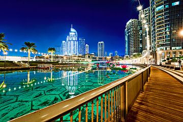 Dubai Mall bij nacht van Edwin van Zandvoort