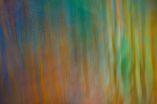 Fantasie in groen, blauw en oranje