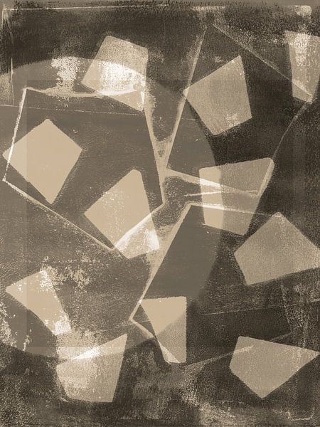 Scandinavian abstract in taupe and beige by Abstract Minimalist Art