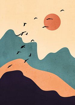 Minimale abstrakte Kunst Landschaft