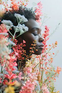 Frau mit Blumen