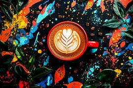 Coffee art colourful design by Imperial Art House