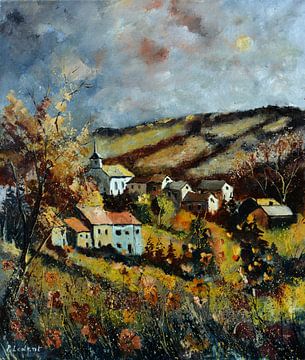 Een dorp in de herfst van pol ledent