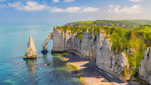 De kliffen van Etretat, Normandië, Frankrijk van Henk Meijer Fotografie
