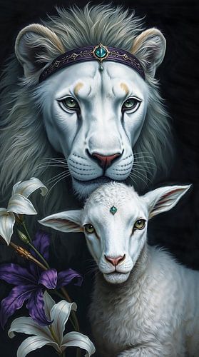 Leeuw met lammetje - Dierenwereld #10