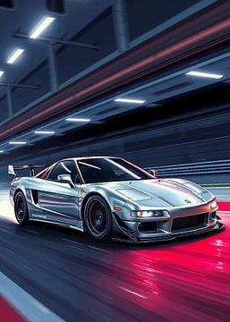 Honda NSX Speeding on Racing Track by MIROKKU