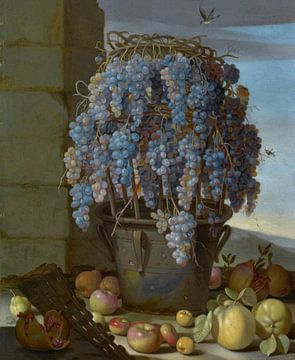 Stilleven met druiven en ander fruit, Luca Forte
