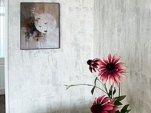 Landscape in earth tones, Japandi style