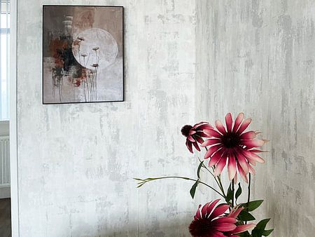 Landscape in earth tones, Japandi style