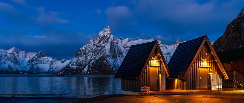 Lofoten Hamnoy Hütten am Hafen von Harald Marchhart